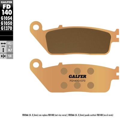 GALFER remblokken "fd140" brake pad fd140 g1370 sintered metal
