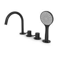 Hotbath BUDDY Badrandcombinatie Mat Zwart PVD - thumbnail