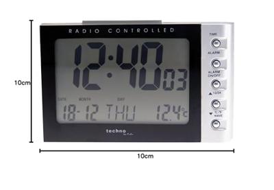 Techno Line WT 188 Wekker Zendergestuurd Zilver, Zwart Alarmtijden 1 Techno Line WT 188 Wekker Zendergestuurd Zilver, Zwart Alarmtijden 1