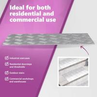 VidaXL Trap tread rechthoekig 4 pcs zilver 60 x 30 cm aluminium - thumbnail