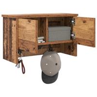 Wandgemonteerde kapstok Oud hout 50 x 20 x 30 cm Bewerkt hout - thumbnail