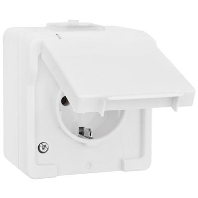 Wit, waterdicht stopcontact voor buiten van Presto Vedder