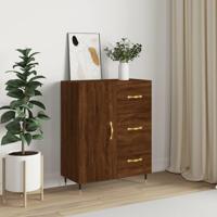 Dressoir 69,5x34x90 cm bewerkt hout bruineikenkleurig - thumbnail