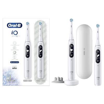 Oral-B iO - 7s - Elektrische Tandenborstels Wit, Duopack Oral-B iO - 7s - Elektrische Tandenborstels Wit, Duopack