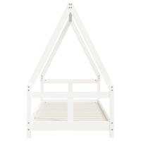 Kinderbedframe 80x200 cm massief grenenhout wit - thumbnail