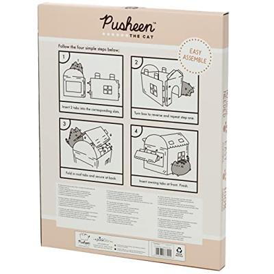 Puckator Kattenhuis in de vorm van Café - Pusheen - DIY - 100% van karton, meerkleurig, CATH03