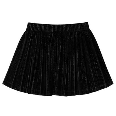 Kinderrokje geplooid 104 lurex zwart