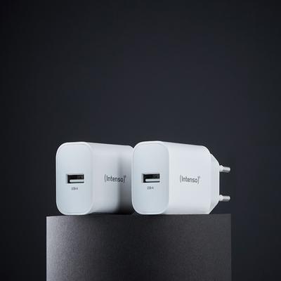 Intenso W5A white double pack USB-C-adapter 5 W USB-A Wit Thuis
