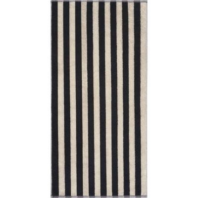 Cawö Cawö Bold 6277 zwart/beige Douchlaken 70x140