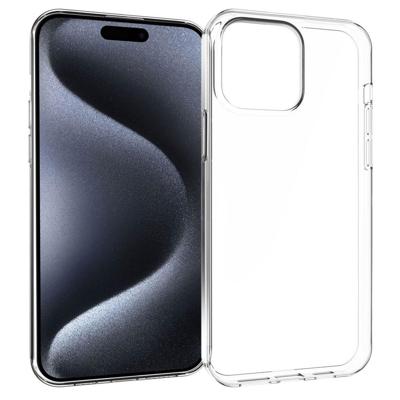 Accezz Clear Backcover iPhone 15 Pro Max Telefoonhoesje Transparant