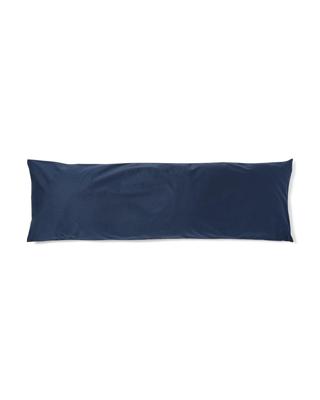 HEMA Kussensloop 50x160cm zacht katoen donkerblauw (donkerblauw)