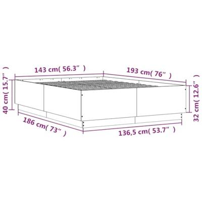 Bedframe met LED-verlichting sonoma eikenkleurig 140x200 cm