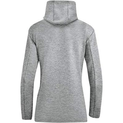 JAKO 6729D Sweater Met Kap Premium Basics Dames - Lichtgrijs Gemeleerd - 36