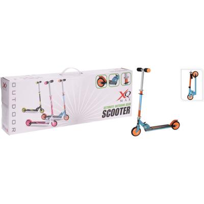 XQ Max step inklapbaar met voetrem blauw en oranje