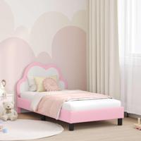 Bedframe voor kinderen met hoofdbord Roze 80 x 160 cm PU - thumbnail