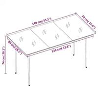 5-delige Tuinset met kussens grijs en zwart - thumbnail