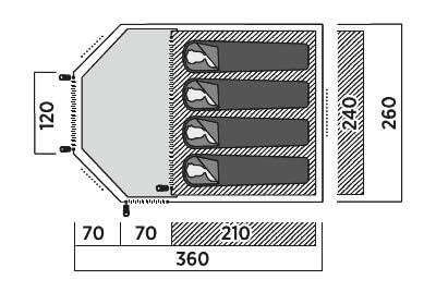 Easy Camp Blazar 400 Rustic Green tent Easy Camp Blazar 400 Rustic Green tent