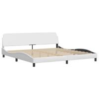 Bedframe zonder matras "Zadar" kunstleer wit 200x200 cm - thumbnail