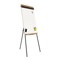 Rocada Flipchart NAT0610 (b x h) 700 mm x 1900 mm Hout, Eiken, Wit (RAL 9003) Afwisbaar, Beschrijfbaar, In hoogte verstelbaar, Incl. opbergbakje, Magneetband - thumbnail