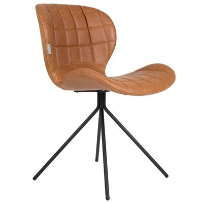 Zuiver Eetkamerstoel 'OMG' PU, kleur Camel Zuiver Eetkamerstoel 'OMG' PU, kleur Camel