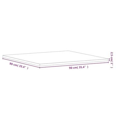 Tafelblad vierkant 90x90x2,5 cm massief beukenhout