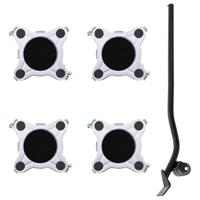 Meubelrollers 4 st met lifter 15,5x15,5x5,5 cm staal 1000 kg - thumbnail