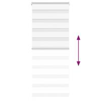 VidaXL Zebra rolgordijn 55x100 cm stofbreedte 50,9 cm polyester wit - thumbnail