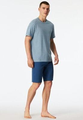 Schiesser Schiesser Heren Pyjama Short pacific blue 183592 48/S