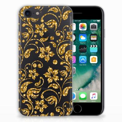 iPhone SE 2022 | SE 2020 | 8 | 7 | TPU Case | Gouden Bloemen iPhone SE 2022 | SE 2020 | 8 | 7 | TPU Case | Gouden Bloemen
