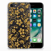 iPhone SE 2022 | SE 2020 | 8 | 7 | TPU Case | Gouden Bloemen - thumbnail