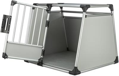 TRIXIE VERVOERSBOX ALUMINIUM ZILVER / LICHTGRIJS 97X88X75 CM