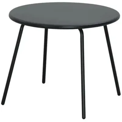 Vita Santo bijzettafel 50x42cm rond - Zwart