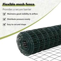 VidaXL Hek met paal groen 1,4 x 10 m staal en pvc - thumbnail