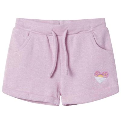 Kindershorts met trekkoord 116 gemengd lila Kindershorts met trekkoord 116 gemengd lila