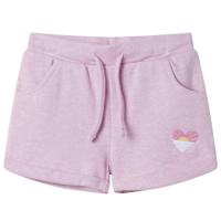 Kindershorts met trekkoord 116 gemengd lila - thumbnail