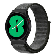 Sport Loop nylon bandje - Donkergroen met grijze band - Samsung Galaxy Watch 3 - 45mm - thumbnail