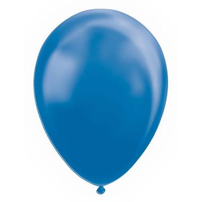 Globos Ballonnen metallic blue 30cm, 10st.
