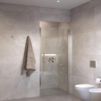 Sanivo Suno Nisdeur draaideur 80 cm Chroom Helder Glas 8 mm Nano - thumbnail