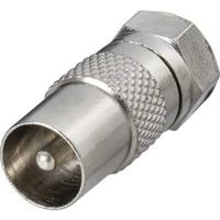 Renkforce F-Coax-adapter [F-stekker -Antennestekker 75 Ω] Zilver - thumbnail