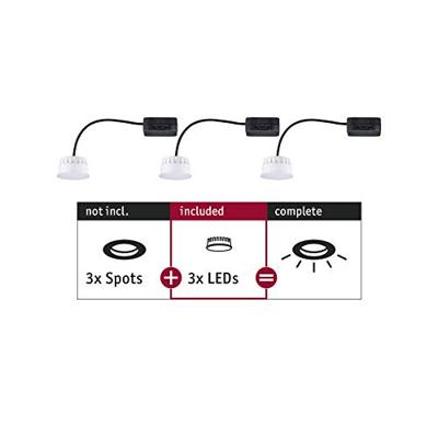 Paulmann LED-inbouwlamp voor badkamer Energielabel: G (A - G) LED 18 W Satijn