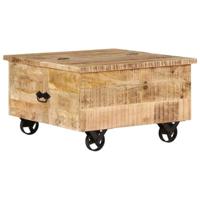 Salontafel 70x70x40 cm ruw mangohout - thumbnail