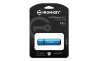 Kingston IronKey Vault Privacy 50 Series USB-stick 32 GB Blauw IKVP50C/32GB USB-C - thumbnail