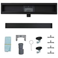 2 in 1 Doucheafvoer Zwart 60 cm Roestvrij staal 304 - thumbnail