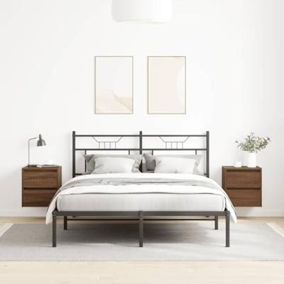 Nachtkastjes 2 st wandgemonteerd 38x34x40 cm bruin eikenkleur Nachtkastjes 2 st wandgemonteerd 38x34x40 cm bruin eikenkleur