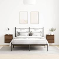 Nachtkastjes 2 st wandgemonteerd 38x34x40 cm bruin eikenkleur - thumbnail