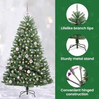 VidaXL Kunstmatige inklapbare kerstboom groen 150 cm pvc en metaal - thumbnail