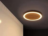 ECO-Light 9053 S WO MOON LED-plafondlamp LED 18 W Hout - thumbnail