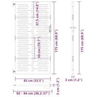 Tuinpoort, Tuinpoort 85x100 cm Corten Staal Vierkant Ontwerp - thumbnail