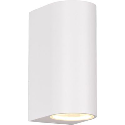 LED Buitenwandlamp GU10 - Mat Wit Aluminium - IP44 Spatwaterdicht