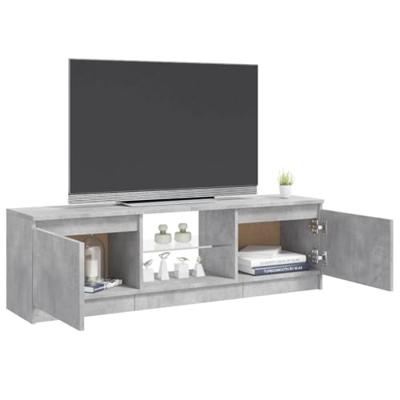 Tv-meubel met LED-verlichting 120x30x35,5 cm betongrijs